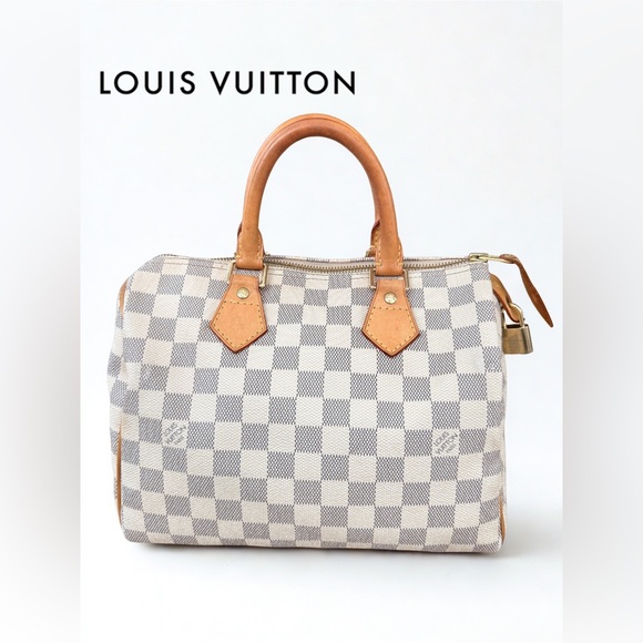 Louis Vuitton Handbags - SOLD-Certified LOUIS VUITTON Damier Azur Speedy 25 - Dust Bag, Lock & Key, + COA